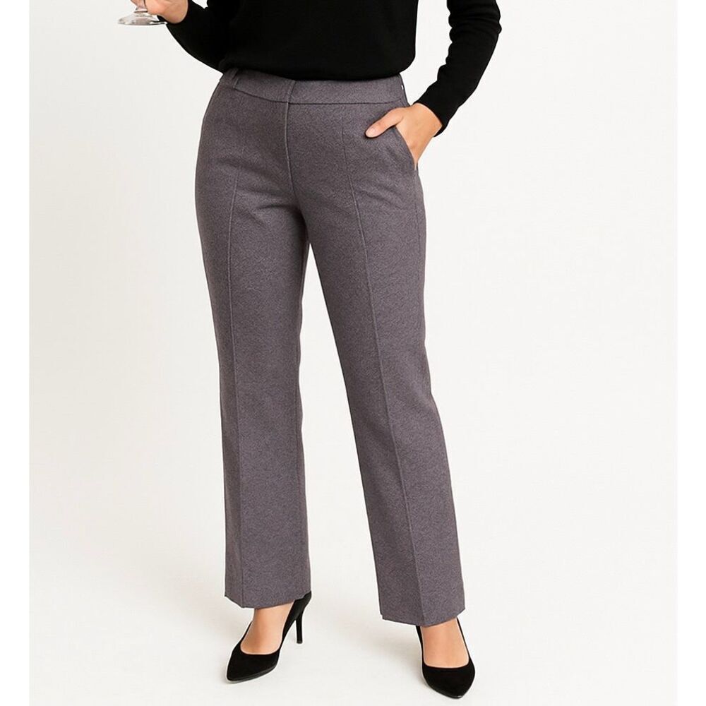 Boden jacquard purple lace overlay straight pant size 2p